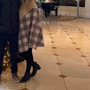 Anthropologie Mixed plaid poncho